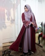 Zahra Veil - Maroon - Image 2